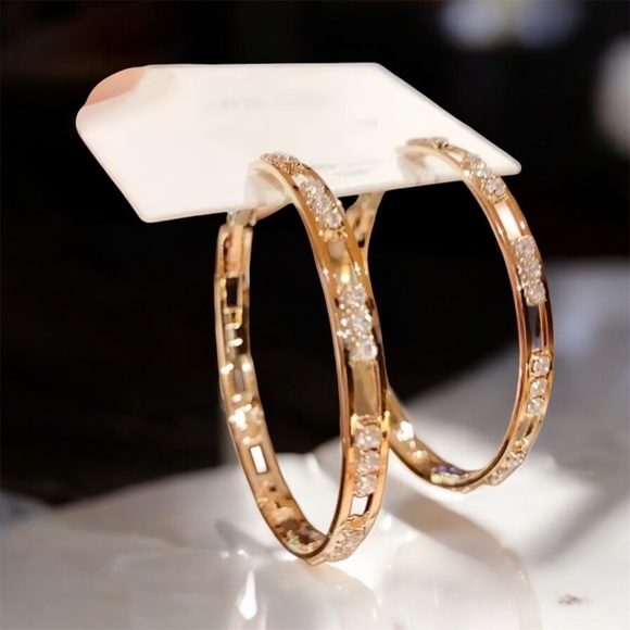 Gold Hoop Earrings For Women Fashion - Picture 2 of 4